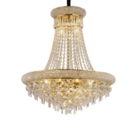 Alexandra Gold Crystal Ceiling Lights Diyas Traditional Chandeliers